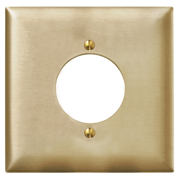 Hubbell Wiring Device-Kellems Wallplates and Boxes, Metallic Plates, 2- Gang, 1) 2.15" Opening, Standard Size, Chrome Plated Steel SCH702 - main